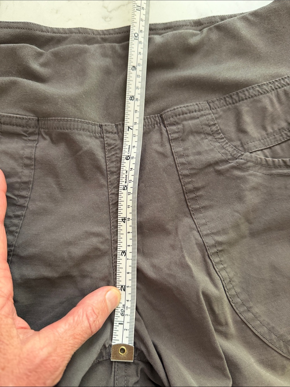 Women's Prana Kanab Active Stretch Pocket Shorts - Gray - Picture 7 of 8